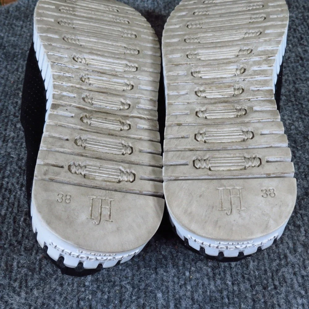 Ilse Jacobsen Tulip Women Slip On Flat Sz 38 Walking Black Perforated Microfiber